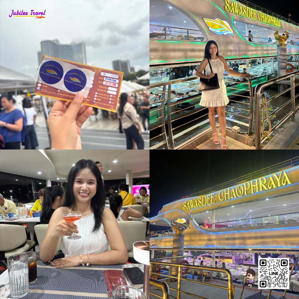ล่องเรือดินเนอร์ Sawasdee Chaophraya Cruise เต็มอิ่มกับบรรยากาศ 2 ชั่วโมงเต็ม