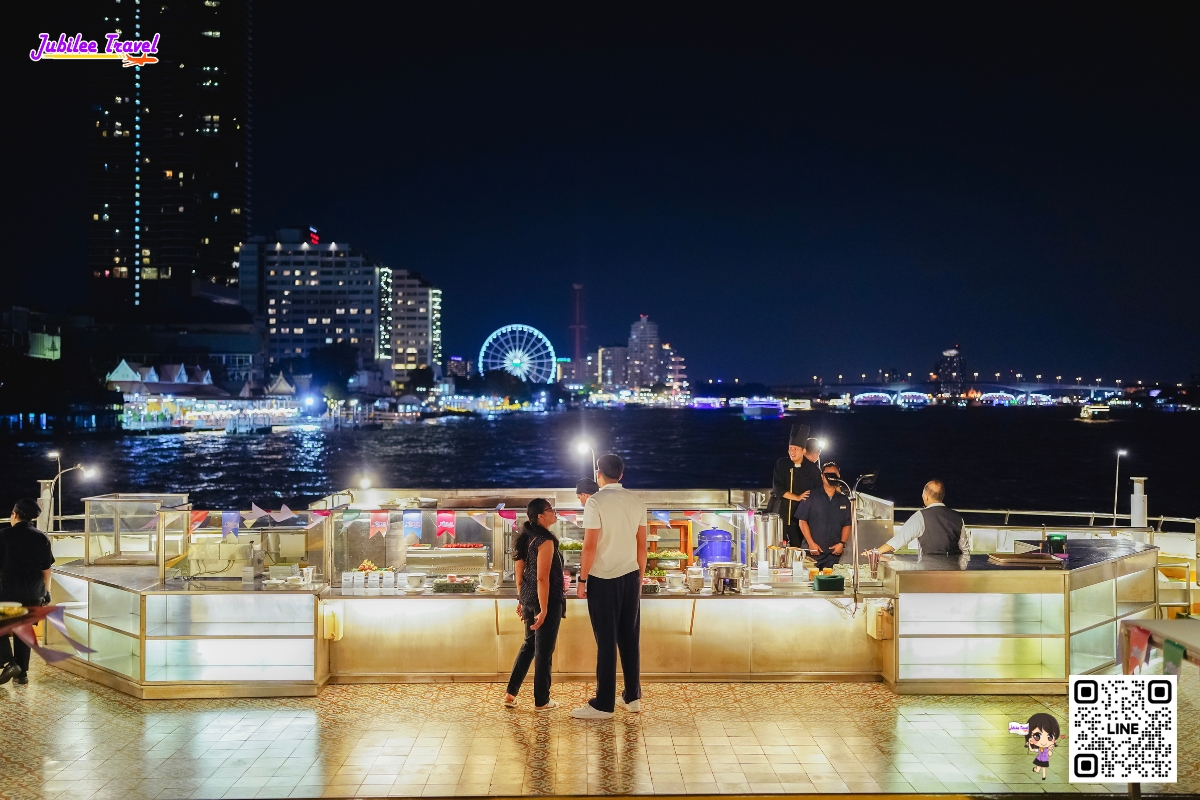 สัมผัสประสบการณ์ ล่องเรือ Riverside Kinlen Cruise ชิม Street Food ชม Show 90's