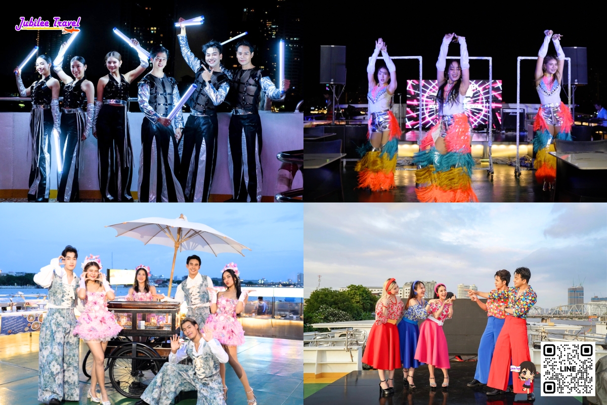 สัมผัสประสบการณ์ ล่องเรือ Riverside Kinlen Cruise ชิม Street Food ชม Show 90's