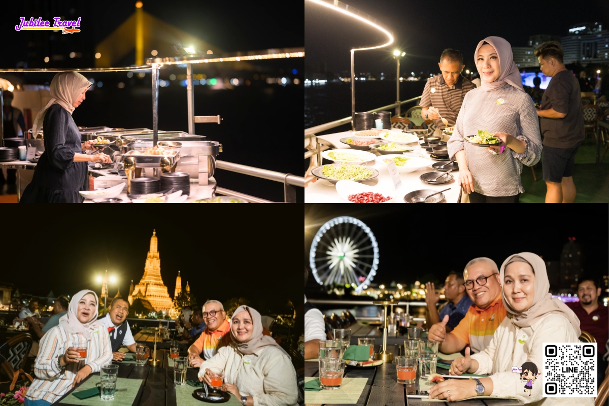 ล่องเรือดินเนอร์ Riverside Faraya Cruise เรือฮาลาลบนน่านน้ำเจ้าพระยา