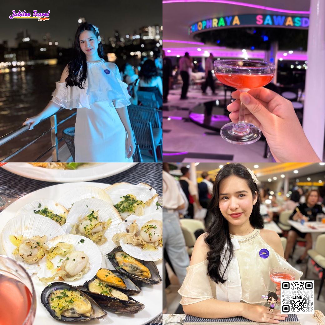 ล่องเรือดินเนอร์ Sawasdee Chaophraya Cruise เต็มอิ่มกับบรรยากาศ 2 ชั่วโมงเต็ม