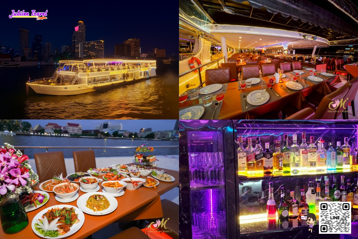 ล่องเรือดินเนอร์ Meridian Cruise2 (รอบ DINNER) โปรโมชั่นพิเศษ! มา 4 จ่าย 3 ใช้ได้ทุกวัน พร้อม รับฟรี Beer 1 เหยือก!